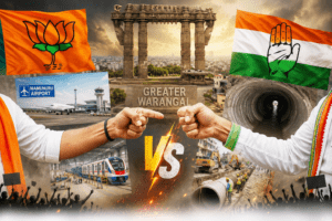 ఓరుగల్లు  ‘క్రెడిట్’ వార్! = కాంగ్రెస్, బీజేపీ మధ్య మొదలైన ‘గ్రేటర్’ పోరు
